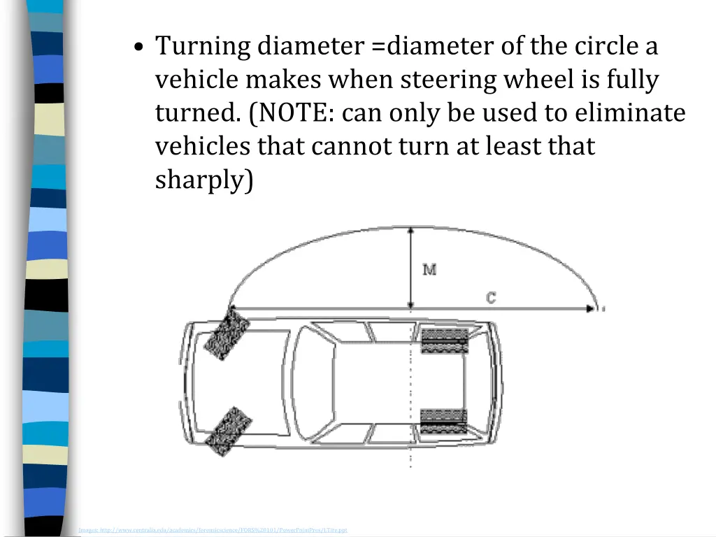 turning diameter diameter of the circle a vehicle