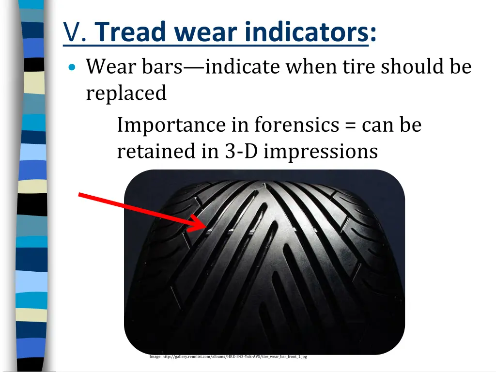 v tread wear indicators wear bars indicate when