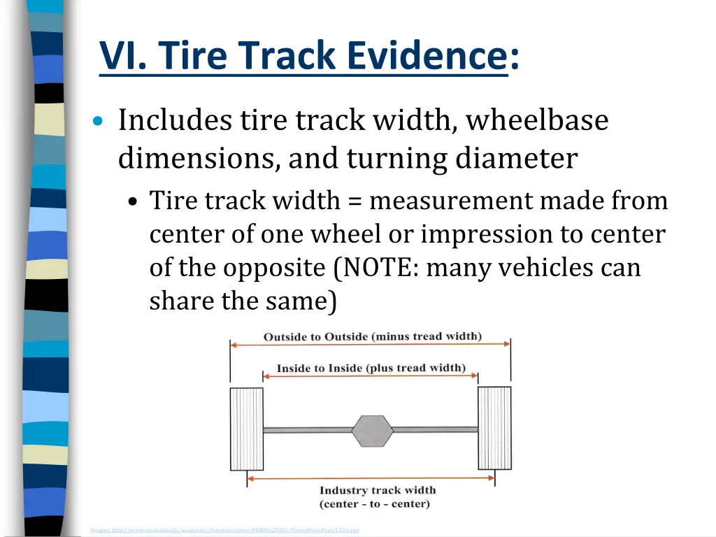 vi tire track evidence