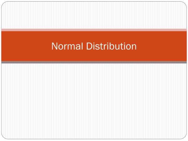 normal distribution