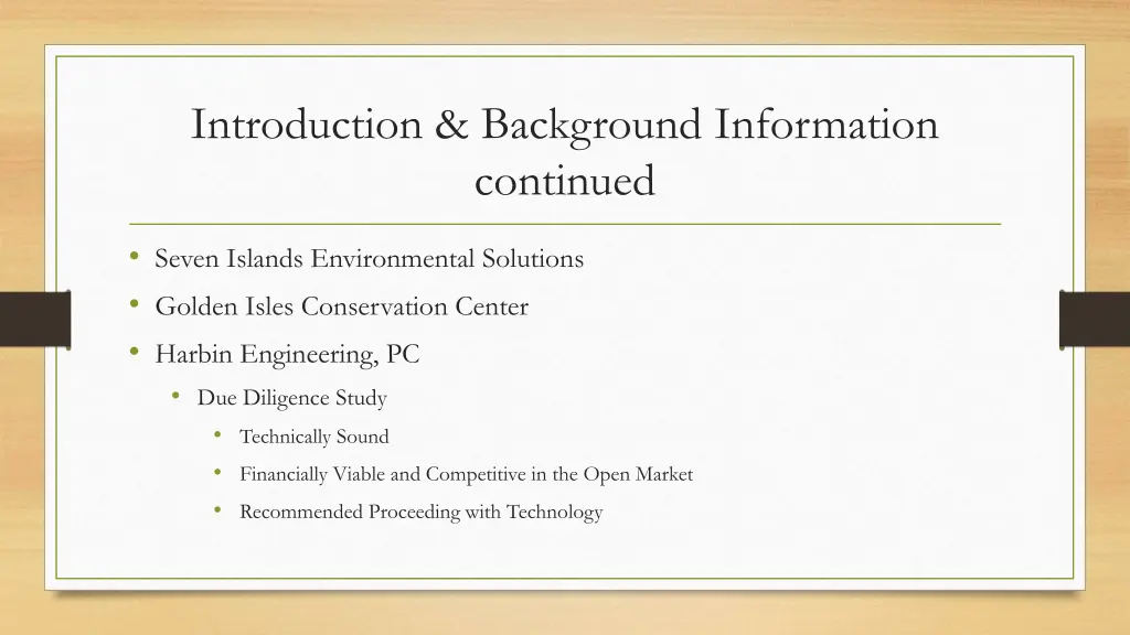 introduction background information continued