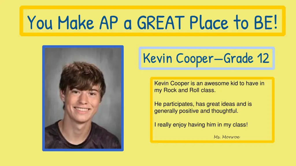 you make ap a great place to be 1