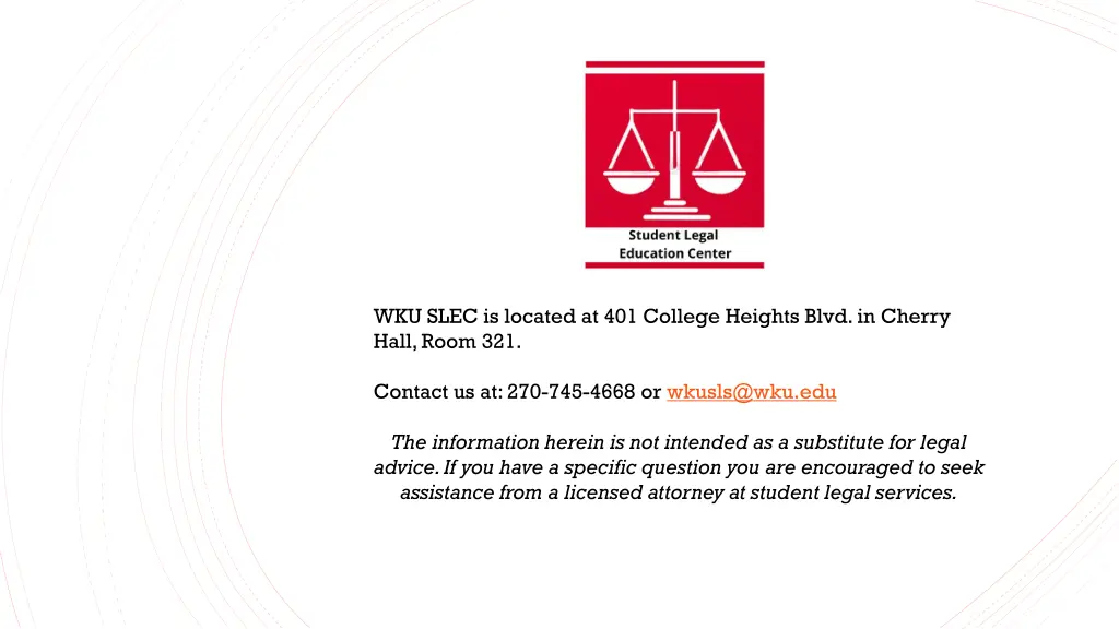 wku slec is located at 401 college heights blvd