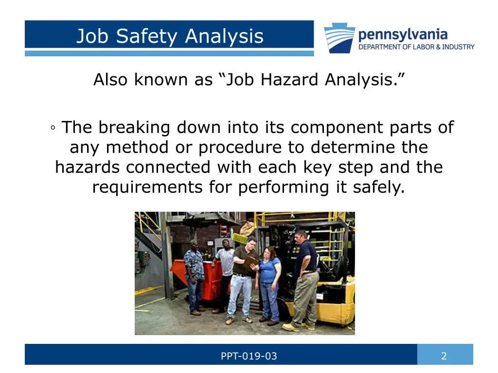 job safety analysis 1