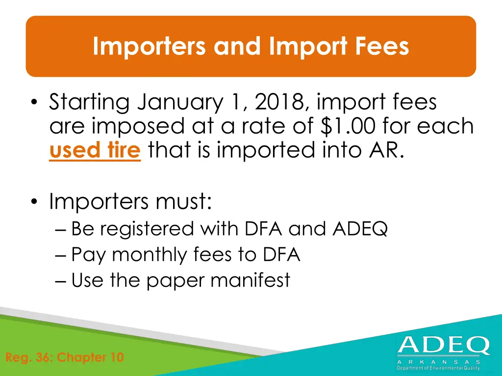 importers and import fees