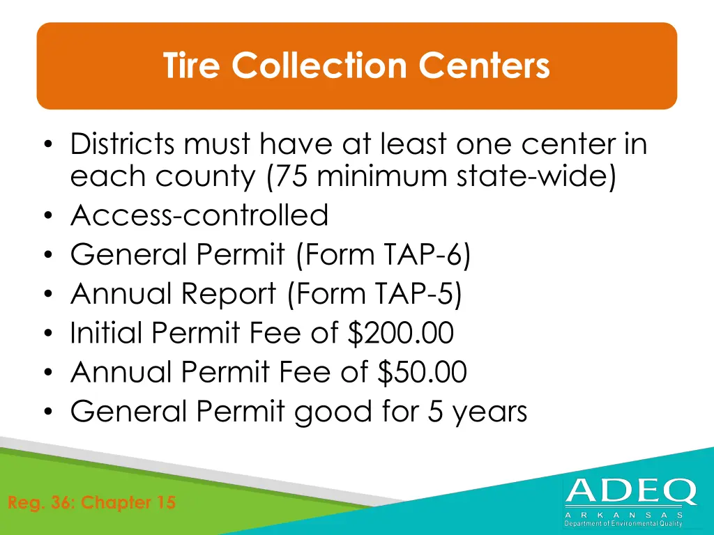 tire collection centers