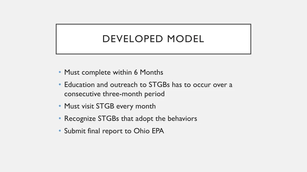 developed model 1