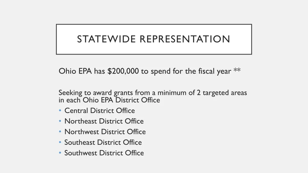 statewide representation