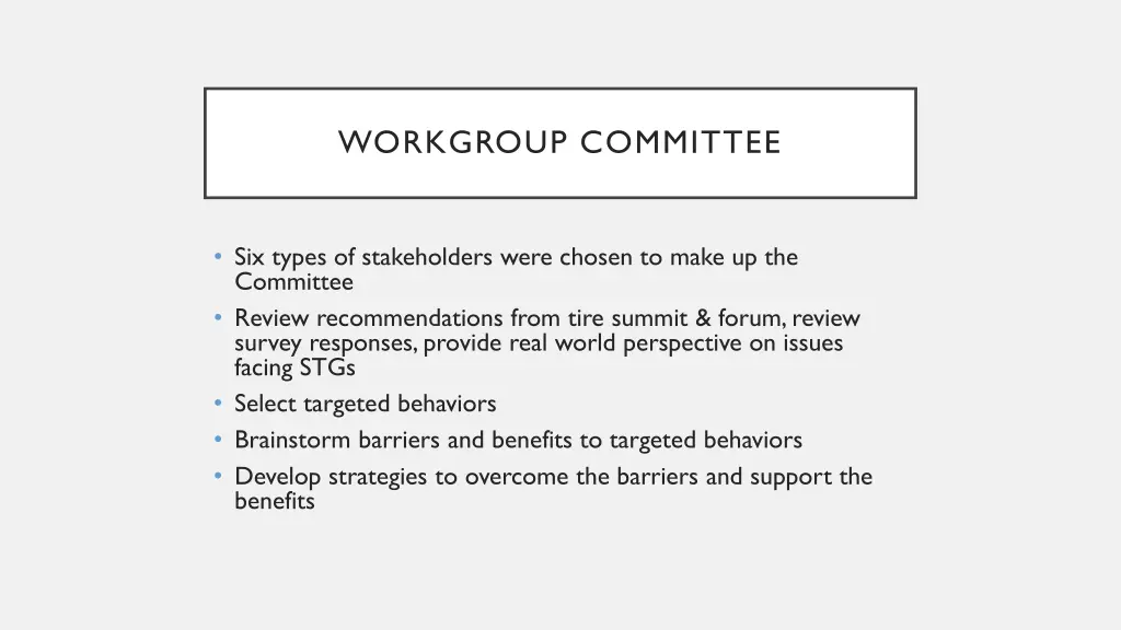 workgroup committee