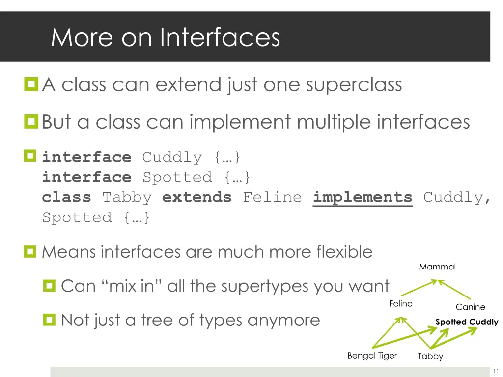 more on interfaces