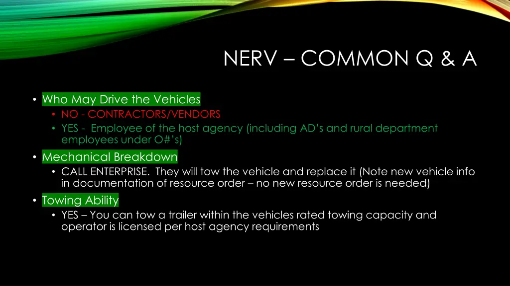 nerv common q a