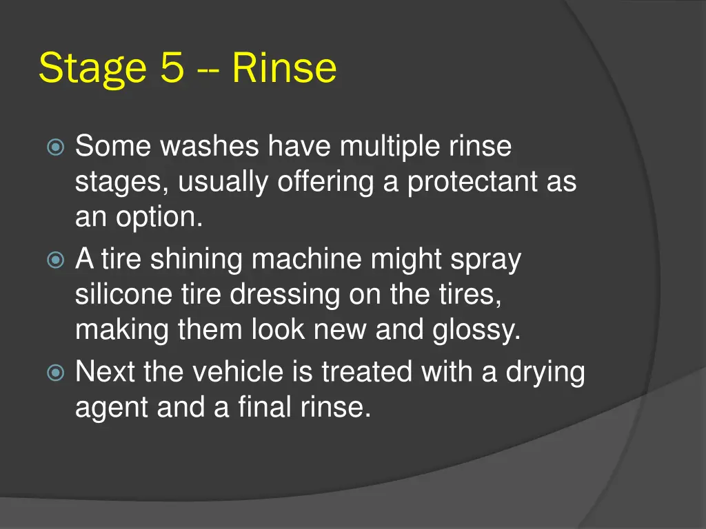 stage 5 rinse