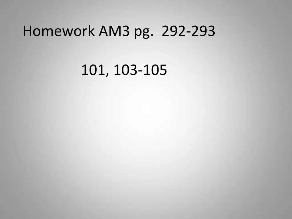 homework am3 pg 292 293