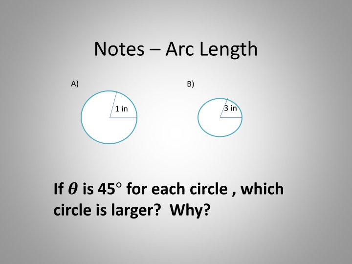 notes arc length