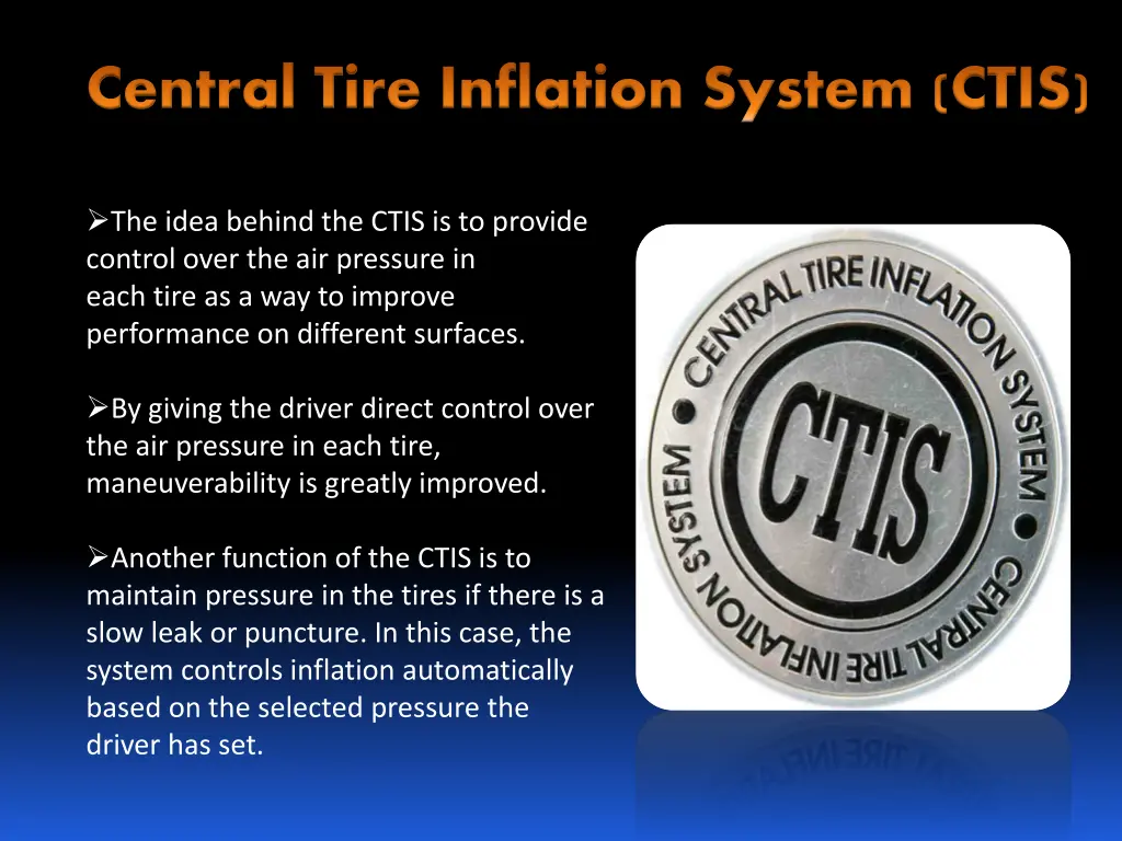 central tire inflation system ctis