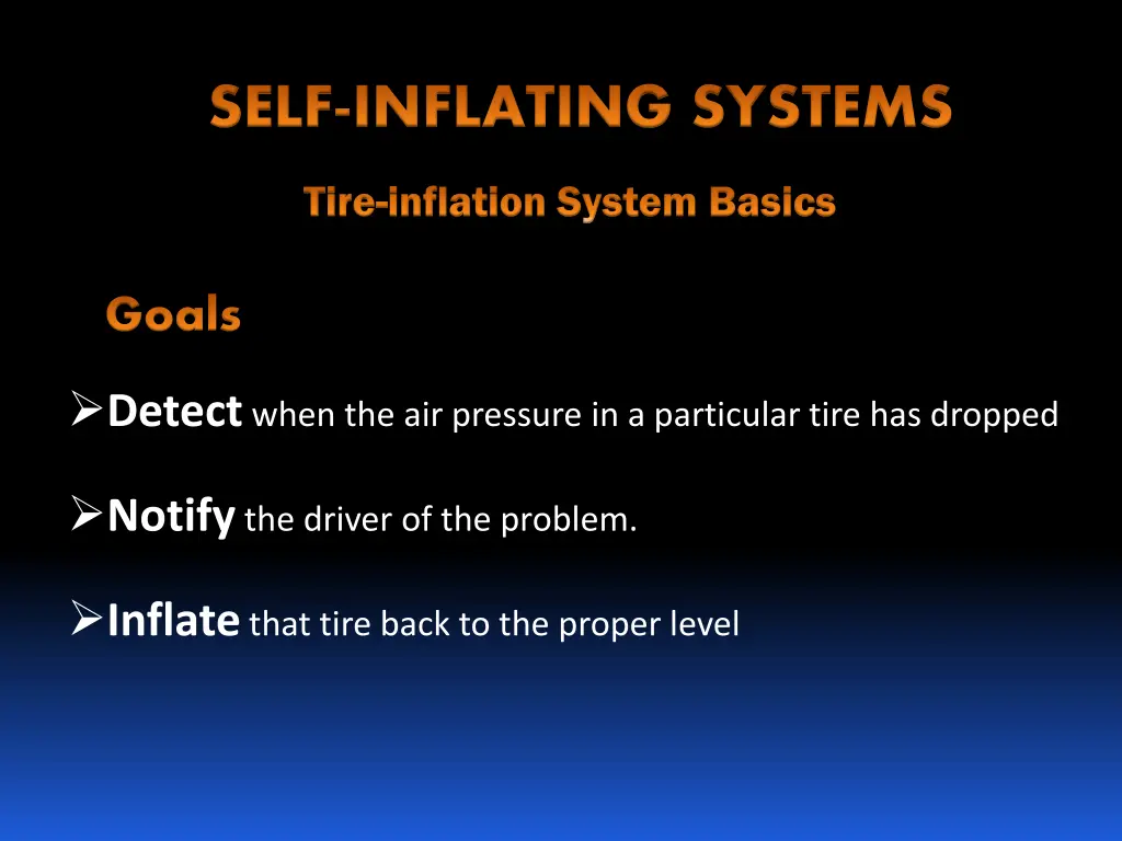 self inflating systems