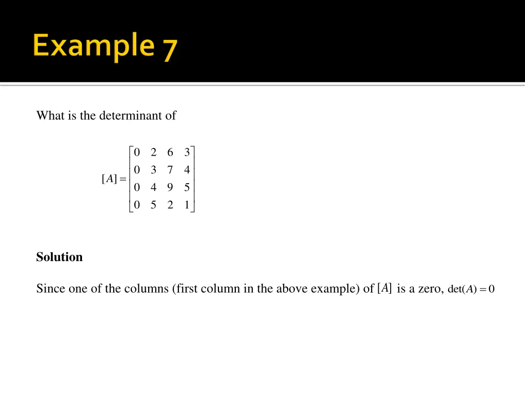 what is the determinant of