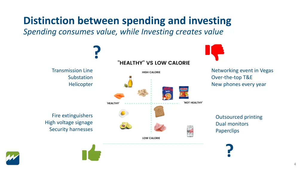 distinction between spending and investing