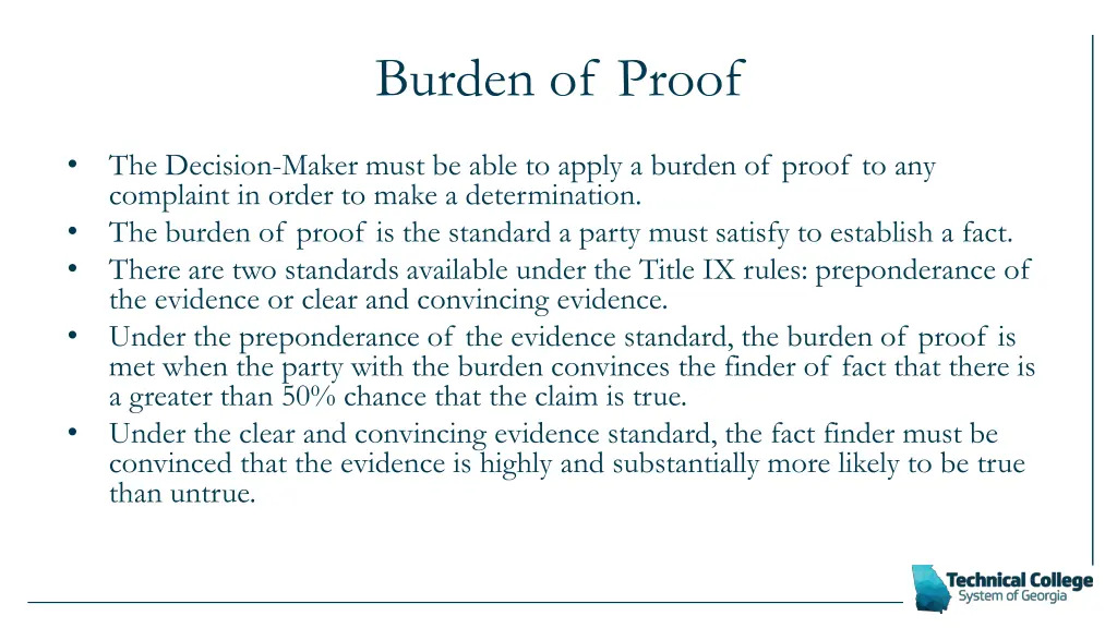 burden of proof