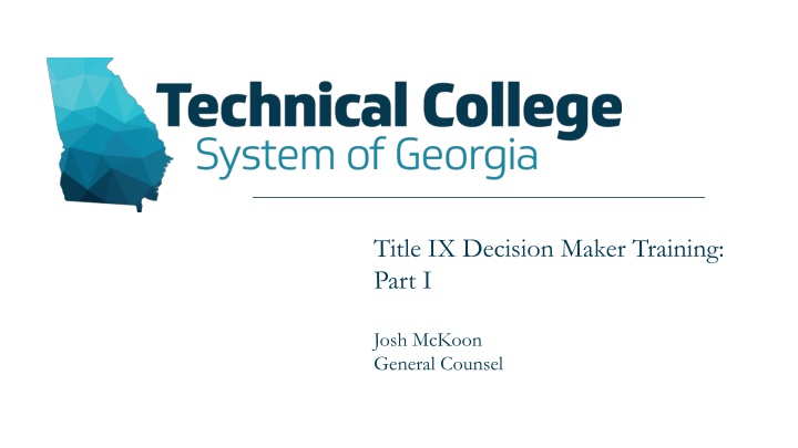 title ix decision maker training part i