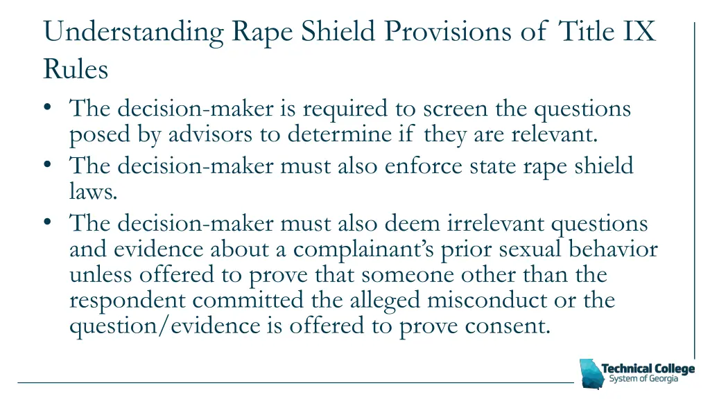 understanding rape shield provisions of title