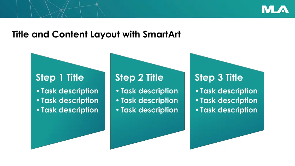 title and content layout with smartart