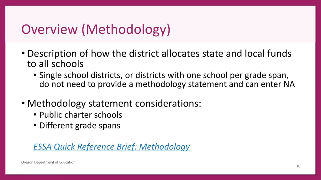 overview methodology