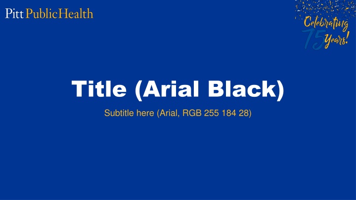 title arial black subtitle here arial