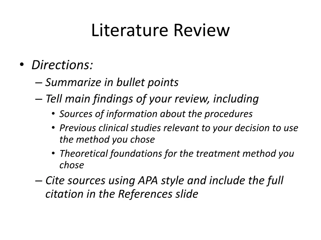 literature review