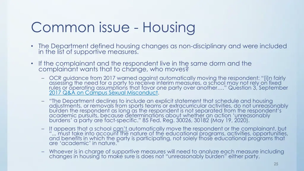 common issue housing