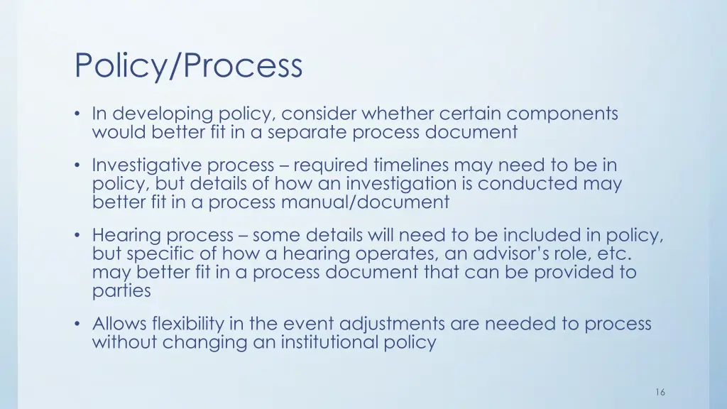 policy process