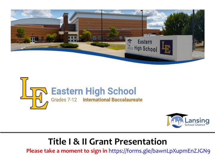 title i ii grant presentation please take