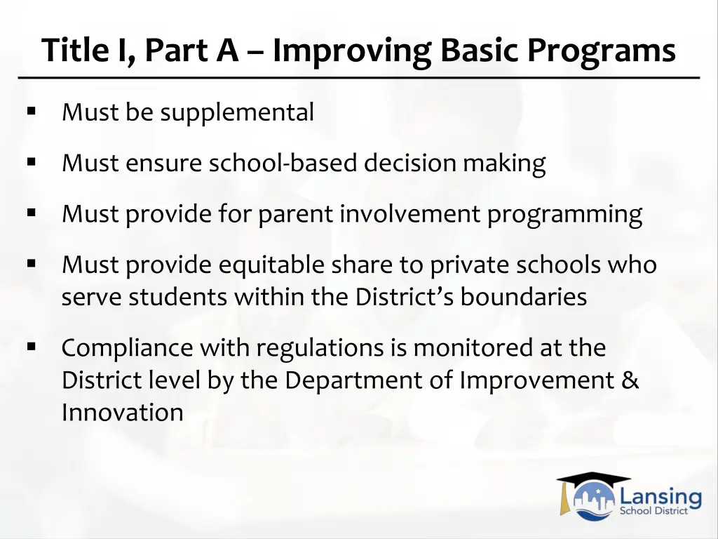 title i part a improving basic programs 1