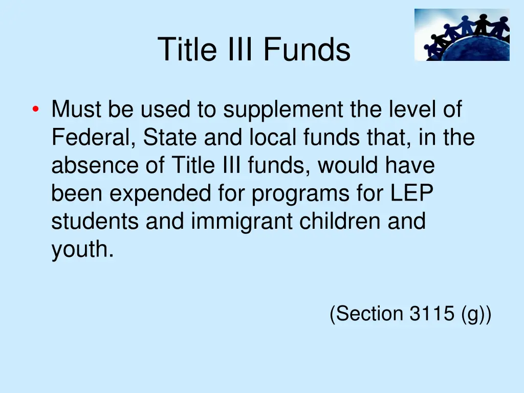 title iii funds