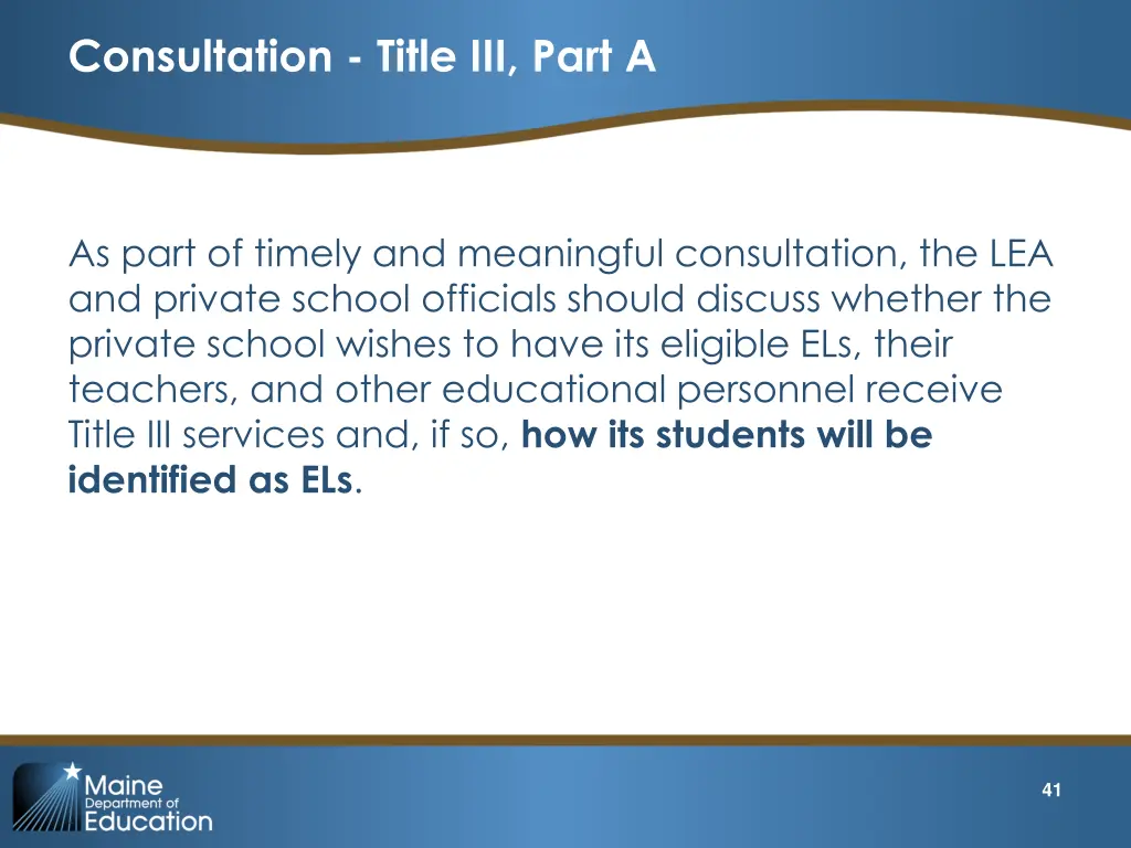 consultation title iii part a 1