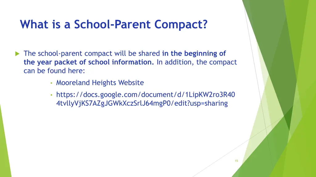 what is a school parent compact 1