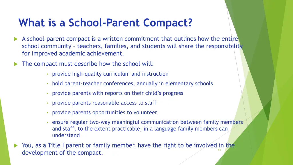 what is a school parent compact