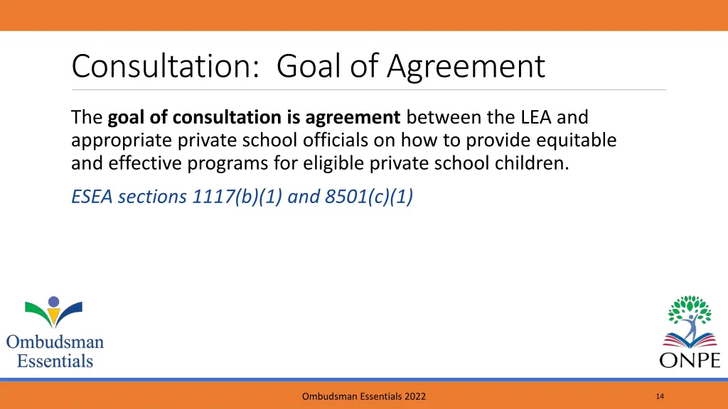 consultation goal of agreement