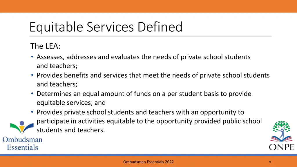 equitable services defined