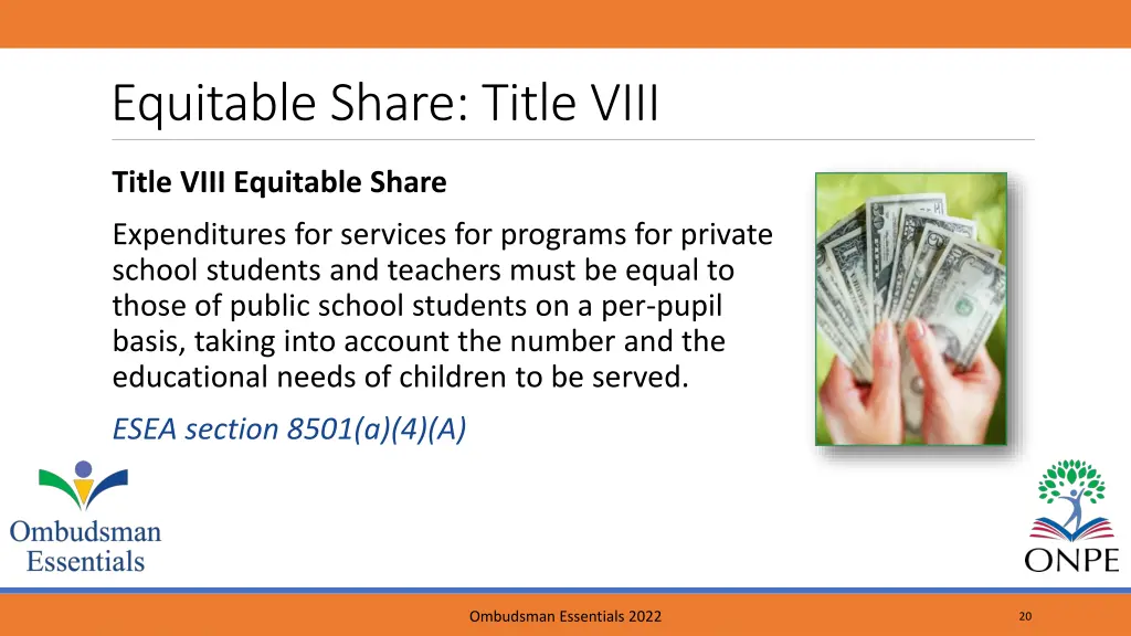 equitable share title viii