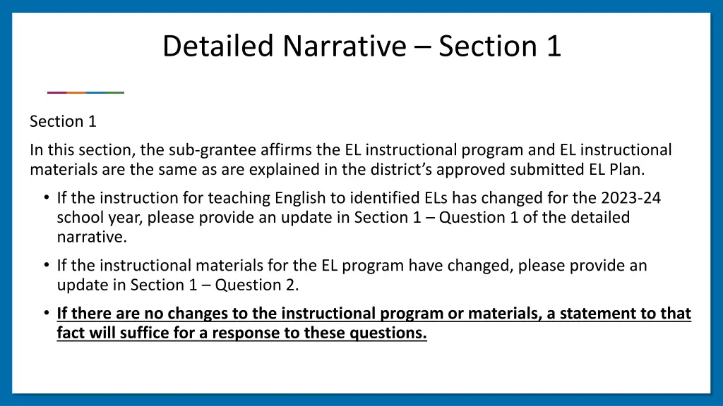 detailed narrative section 1