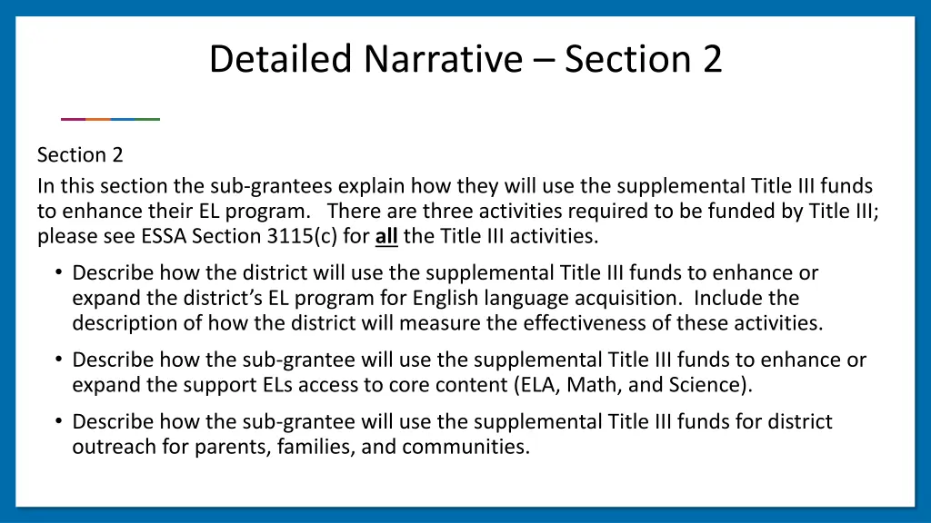 detailed narrative section 2