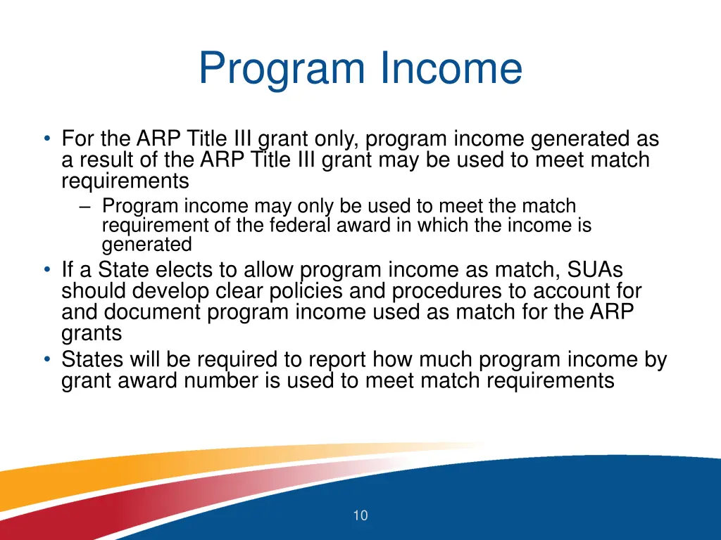 program income