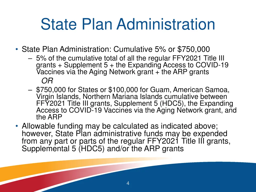 state plan administration