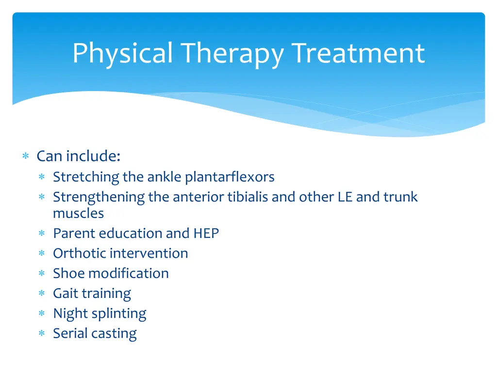 physical therapy treatment