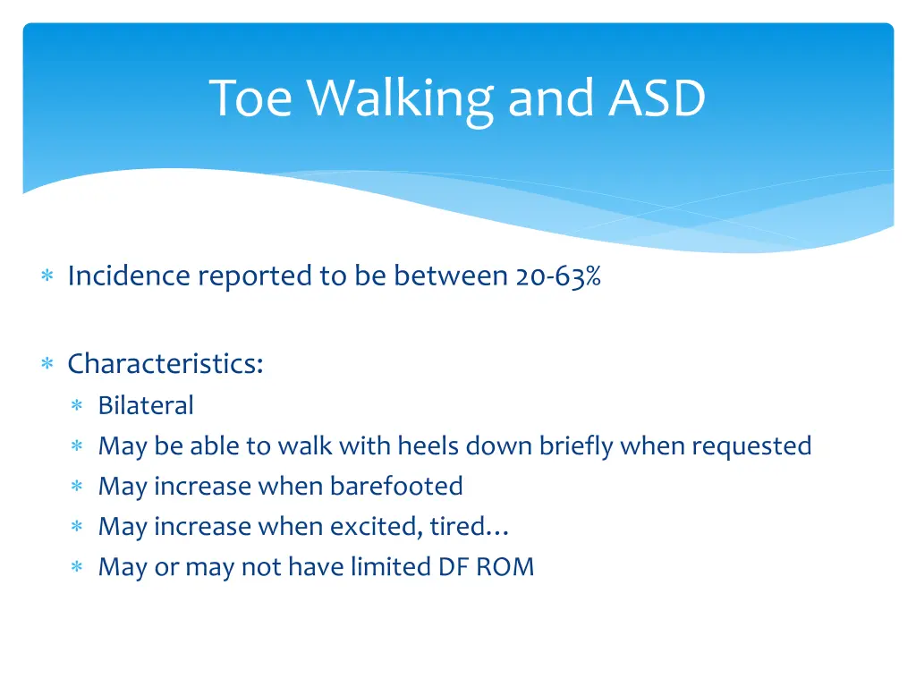 toe walking and asd