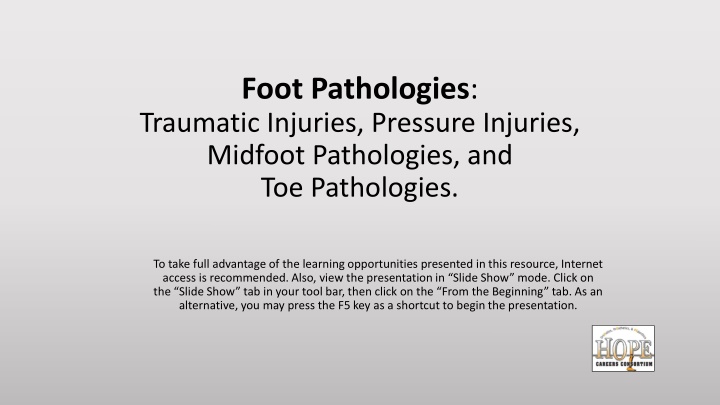 foot pathologies traumatic injuries pressure