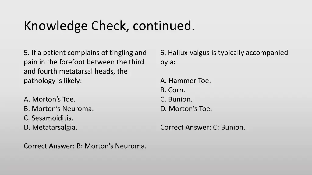 knowledge check continued 1