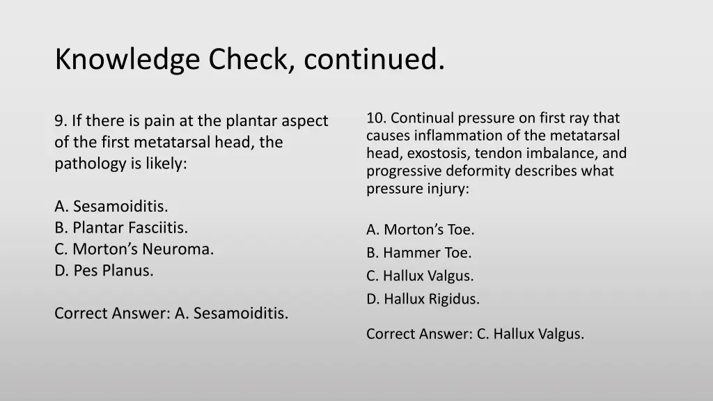 knowledge check continued 3