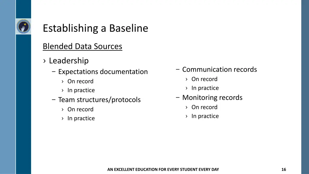 establishing a baseline 2